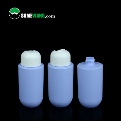 لون مخصص HDPE شقة الكتف جولة أسفل زجاجة مستحضرات التجميل 300 مل 400 مل محلول التعبئة والتغليف