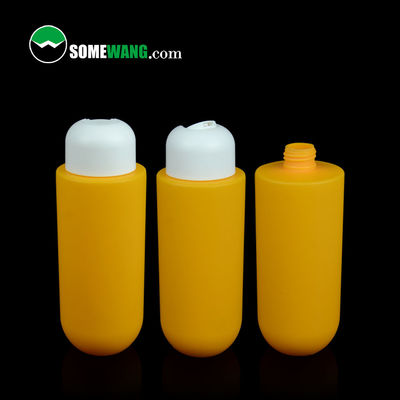 لون مخصص HDPE شقة الكتف جولة أسفل زجاجة مستحضرات التجميل 300 مل 400 مل محلول التعبئة والتغليف